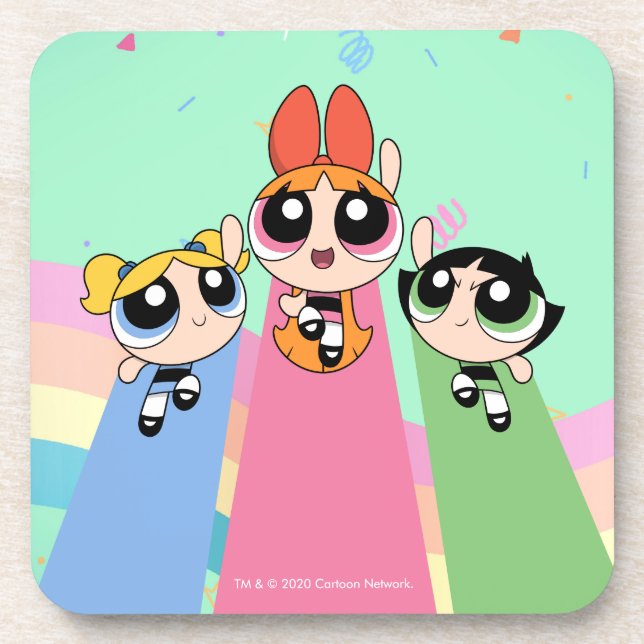 Powerpuff Girls Fly High Beverage Coaster (Front)