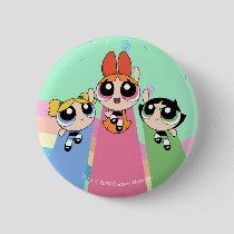 Powerpuff Girls Fly High Button