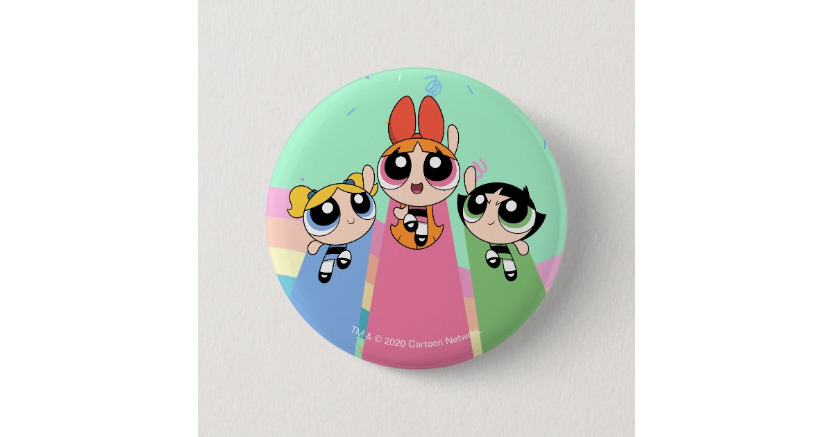 Powerpuff Girls Fly High Button