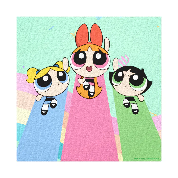 Powerpuff Girls Fly High Canvas Print Zazzle Com