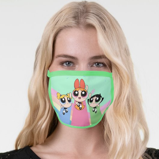Powerpuff Girls Fly High Face Mask (Worn Her)