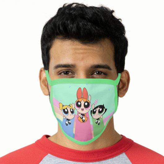 Powerpuff Girls Fly High Face Mask (Worn Him)