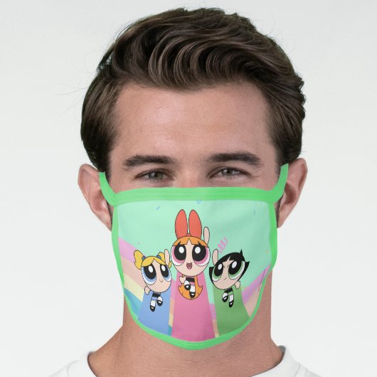 Powerpuff Girls Fly High Face Mask (Worn Him)