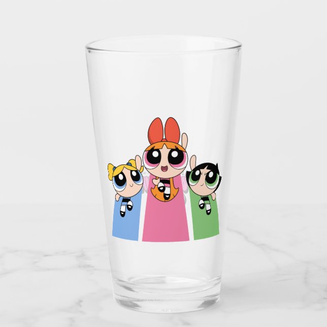 Powerpuff Girls Fly High Glass (Front)