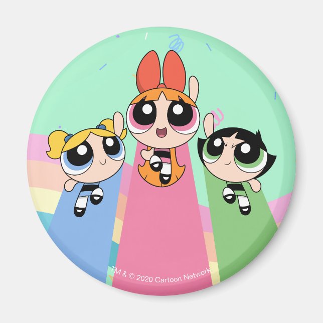 Powerpuff Girls Fly High Magnet (Front)
