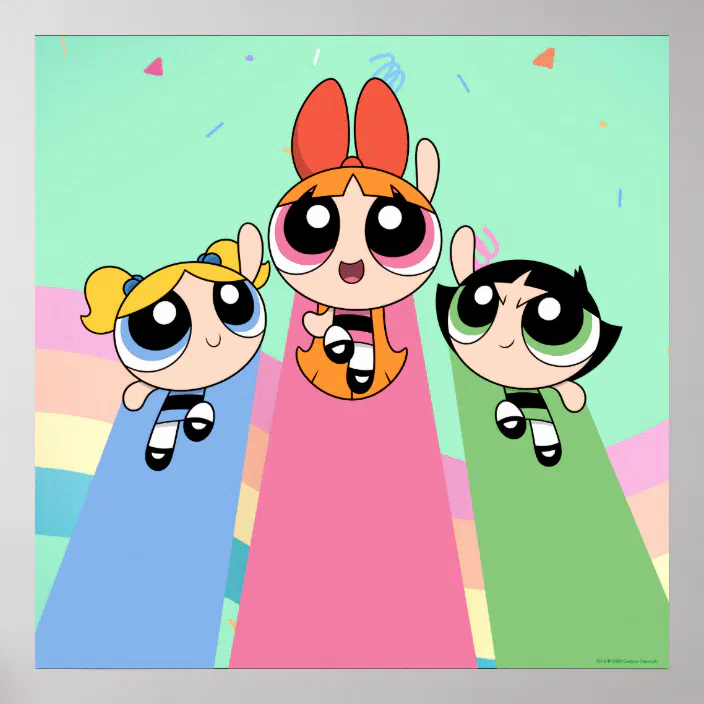 Powerpuff Girls Fly High Poster Zazzle Com