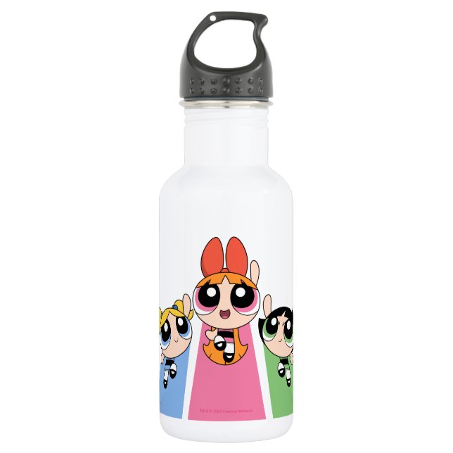 Powerpuff Girls Fly High Stainless Steel Water Bottle (Front)
