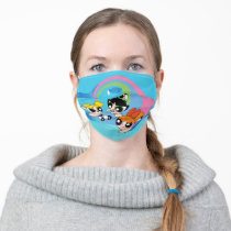 Powerpuff Girls Fly Through The Sky Adult Cloth Face Mask