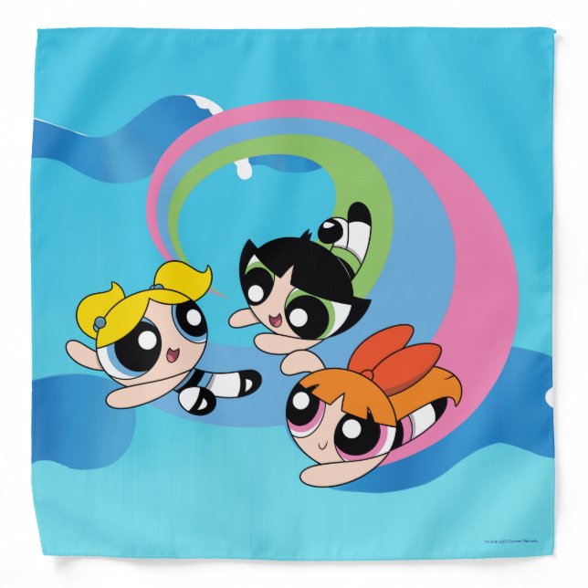 Powerpuff Girls Fly Through The Sky Bandana (Front)