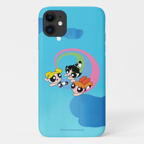 Powerpuff Girls Fly Through The Sky iPhone 11 Case