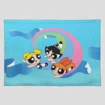 Powerpuff Girls Fly Through The Sky Cloth Placemat
