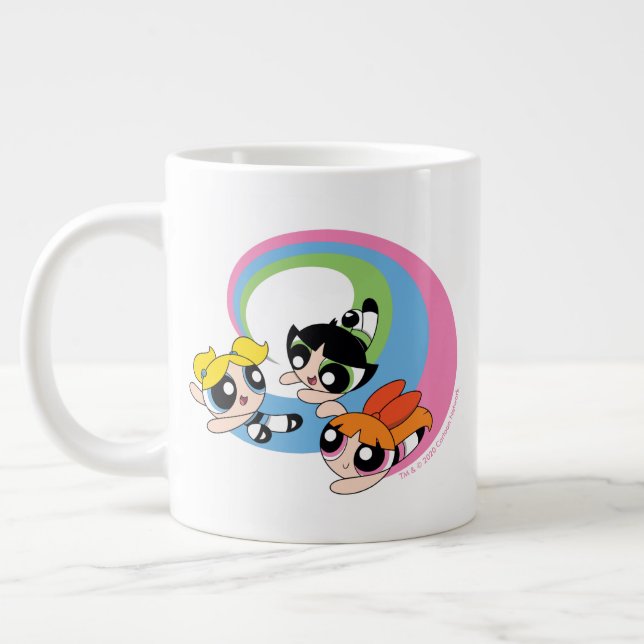 Powerpuff Girls Fly Through The Sky Giant Coffee Mug (Left)