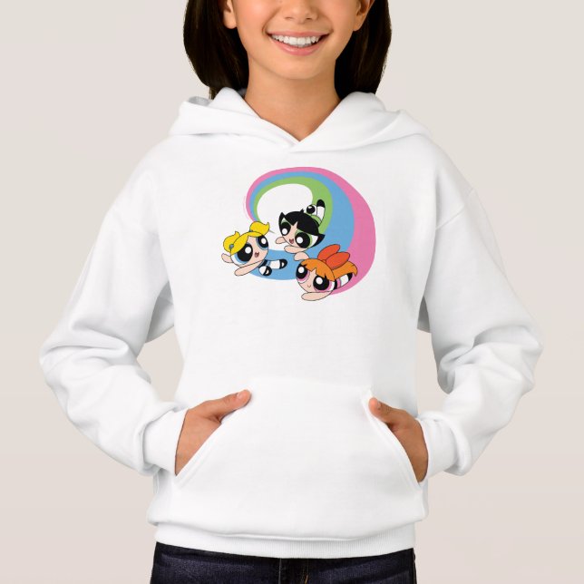 Powerpuff Girls Fly Through The Sky Hoodie (Front)