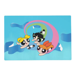 Powerpuff Girls Fly Through The Sky Placemat