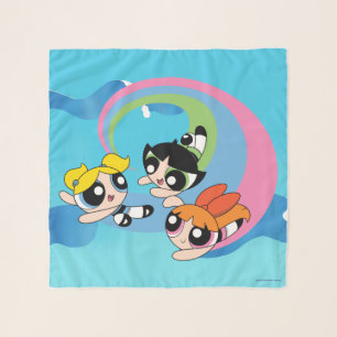Powerpuff Girls Fly Through The Sky Scarf