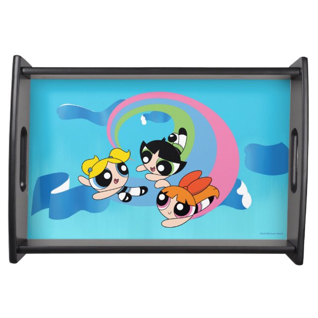 Powerpuff Girls Fly Through The Sky Serving Tray (Front)