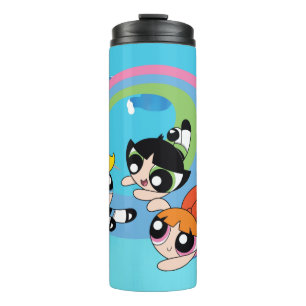 Powerpuff Girls Fly Through The Sky Thermal Tumbler
