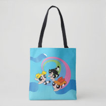 Powerpuff Girls Fly Through The Sky Tote Bag