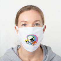 Powerpuff Girls Fly Through The Sky White Cotton Face Mask