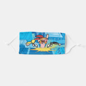 Powerpuff Girls Launch Into The Air Adult Cloth Face Mask (Front, Folded)