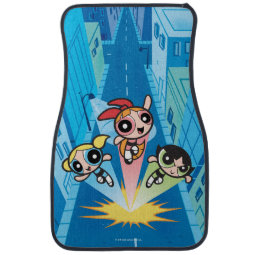 Powerpuff Girls Launch Into The Air Car Floor Mat | Zazzle