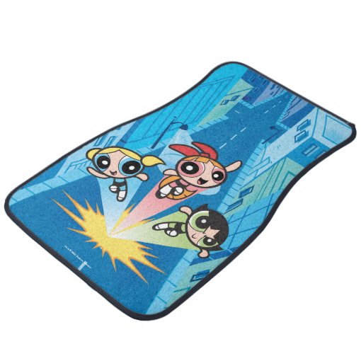 Powerpuff Girls Launch Into The Air Car Floor Mat Zazzle