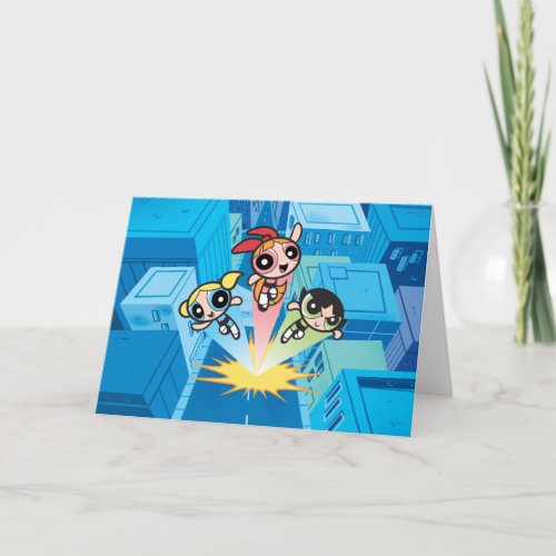 Powerpuff Girls Launch Into The Air Card