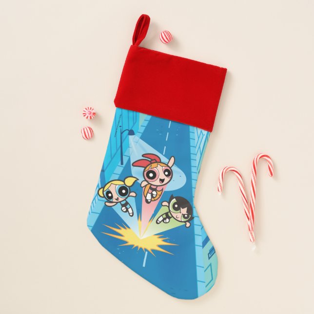 Powerpuff Girls Launch Into The Air Christmas Stocking (Front)