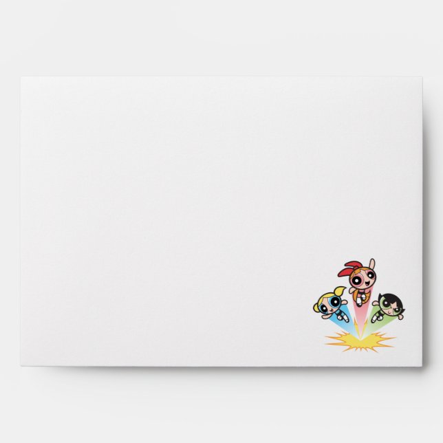 Powerpuff Girls Launch Into The Air Envelope (Front)