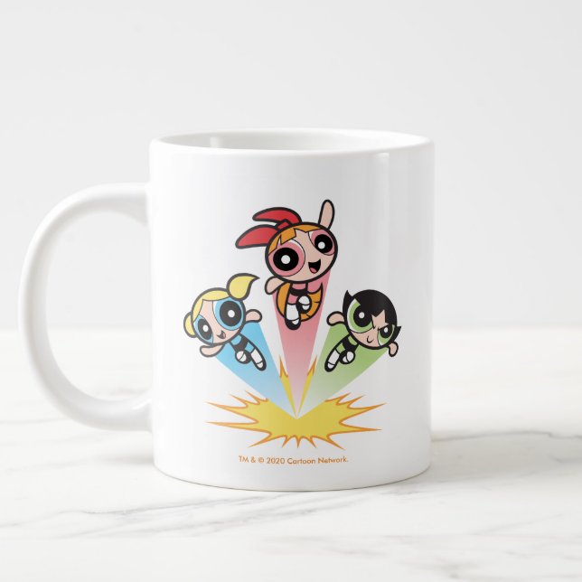 Powerpuff Girls Launch Into The Air Giant Coffee Mug (Left)