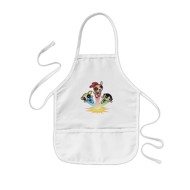 Powerpuff Girls Launch Into The Air Kids' Apron (Front)