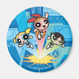 Powerpuff Girls Launch Into The Air Magnet