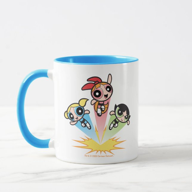 Powerpuff Girls Launch Into The Air Mug (Left)