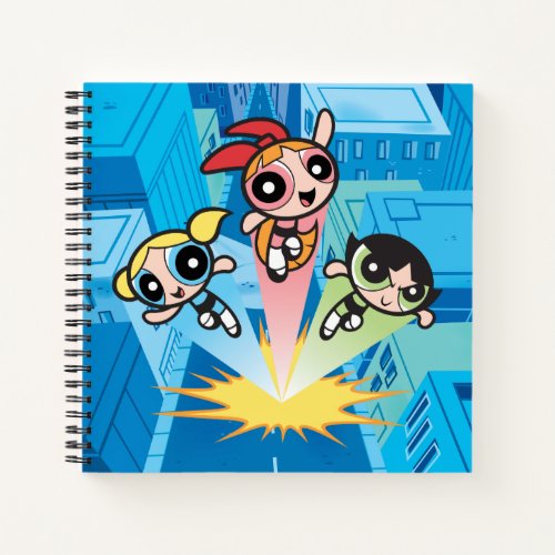 Powerpuff Girls Launch Into The Air Notebook