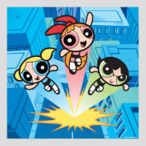 Powerpuff Girls Launch Into The Air Poster