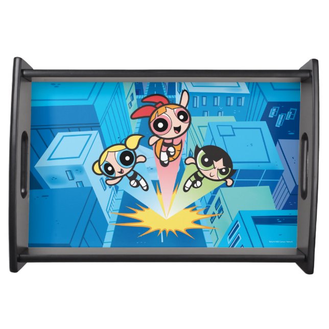 Powerpuff Girls Launch Into The Air Serving Tray (Front)