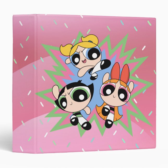 Powerpuff Girls Powfactor 3 Ring Binder (Front/Spine)