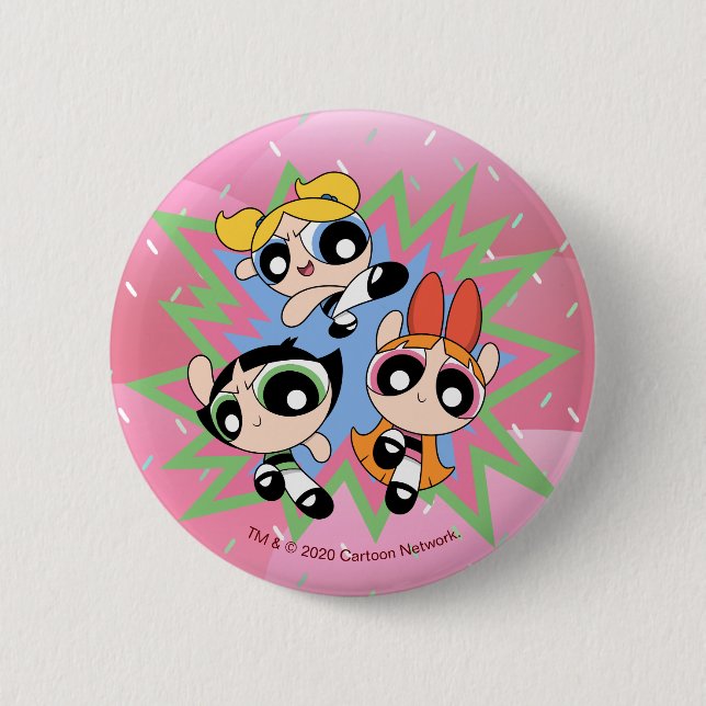 Powerpuff Girls Powfactor Button (Front)