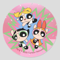 Powerpuff Girls Powfactor Classic Round Sticker