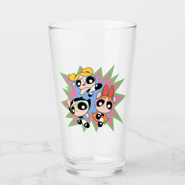 Powerpuff Girls Powfactor Glass (Front)