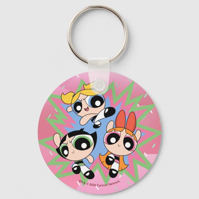 Powerpuff Girls Powfactor Keychain (Front)