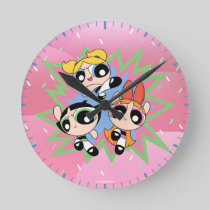 Powerpuff Girls Powfactor Round Clock