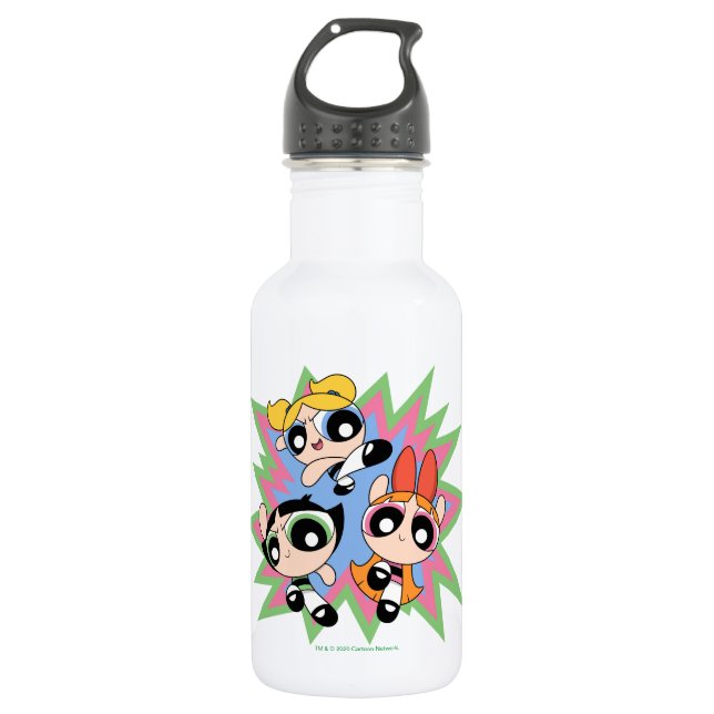 Powerpuff Girls Powfactor Stainless Steel Water Bottle (Front)