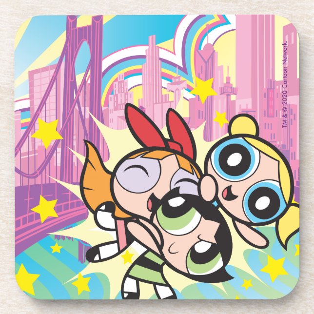 Powerpuff Girls Rule Beverage Coaster (Front)