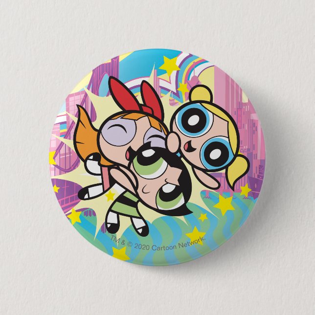 Powerpuff Girls Rule Button (Front)