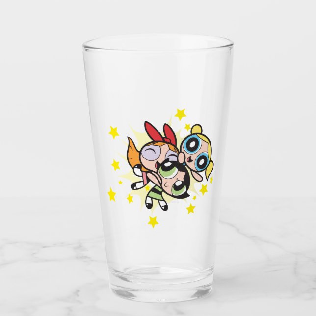 Powerpuff Girls Rule Glass (Front)