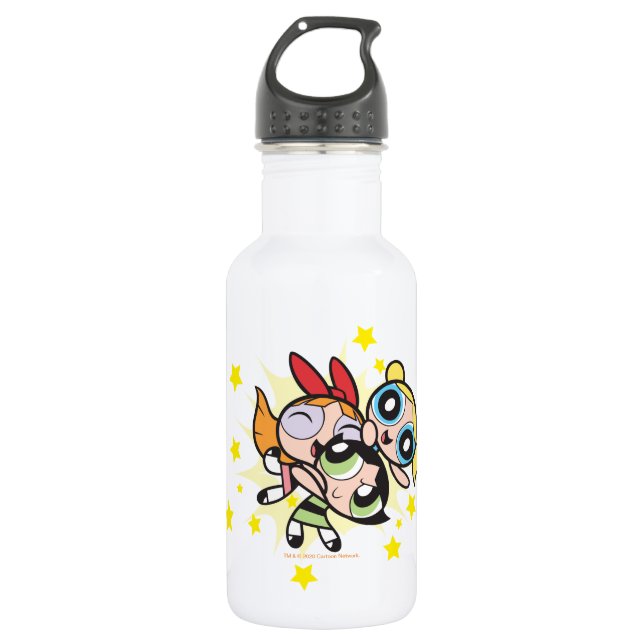Powerpuff Girls Rule Stainless Steel Water Bottle (Front)