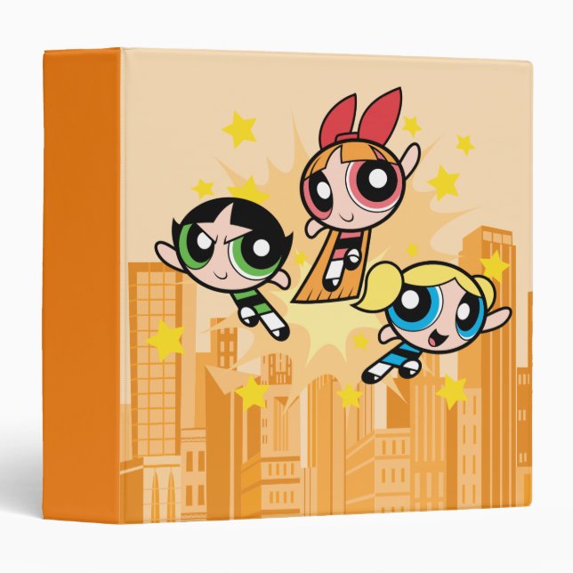 Powerpuff Girls Save The Day 3 Ring Binder (Front/Spine)