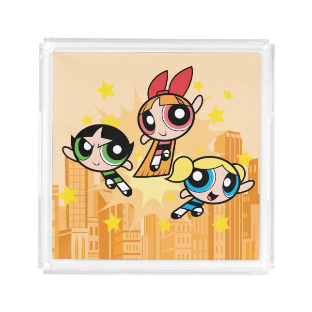 Powerpuff Girls Save The Day Acrylic Tray (Front)