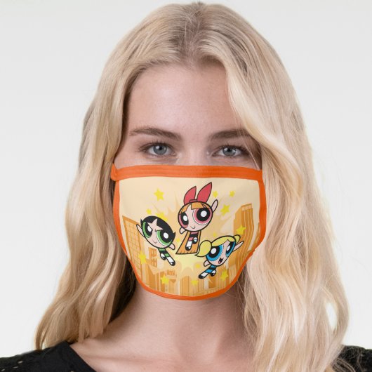 Powerpuff Girls Save The Day Face Mask (Worn Her)